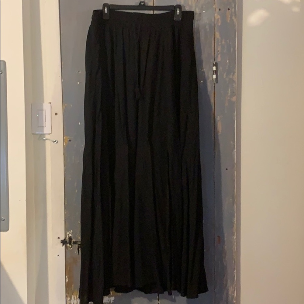 Slit front, challis Maxi skirt